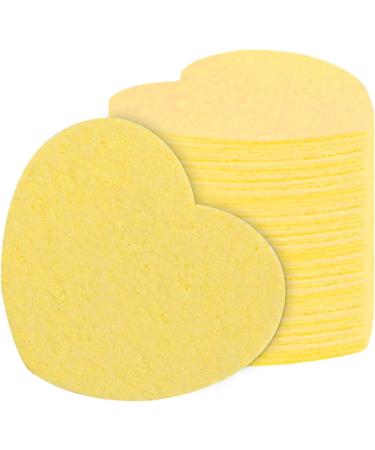 TROONZ Compressed Facial Sponges - Heart Shape Compressed Sponges for Facial Cleansing Face Scrub Sponge for Facial Cleansing Exfoliate Masque Makeup Removal Purple - Buy Online on GoSupps.com