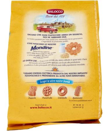  Balocco Set of 3 Balocco Mondine Biscuits with rice flour and fresh Italian milk biscuits 350g - Buy Online on GoSupps.com