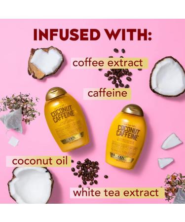 OGX Anti-Hair Fall + Coconut Caffeine Strengthening Conditioner with Caffeine Coconut Oil & Coffee Extract 385 mL - Buy Online on GoSupps.com