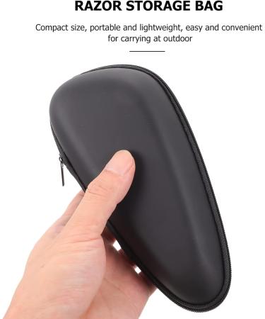 Fomiyes 3-Pack Razor Storage Bag Shock-Resistant Travel Case for Shavers EVA Hard Shell Black 19x9cm - Buy Online on GoSupps.com