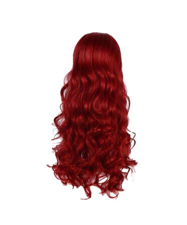 Wig Ladies Long Hair Red Wavy Women Cosplay Synthetic Brazilian Long Curly Hair 80s 60s 70s 50s