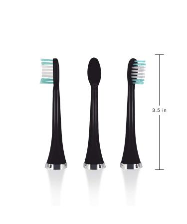 AquaSonic Black Series Replacement Brush Heads 2-Pack - Electric Toothbrush - Buy Online on GoSupps.com