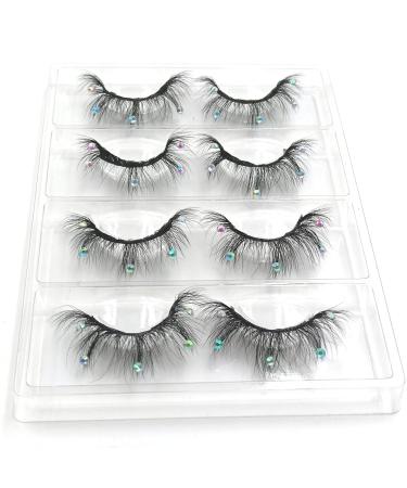 Mink Lashes with Glitter Rhinestones - AF08 Crystal 2022 Eyelashes | Premium Quality - Buy Online on GoSupps.com