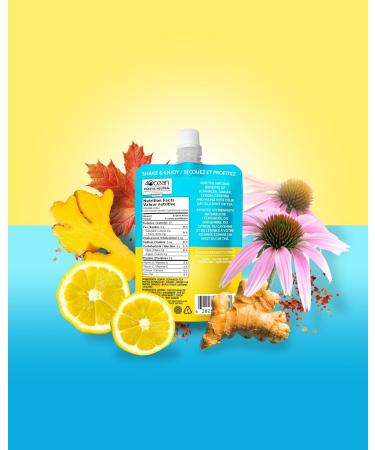 goodvibes juice co. Sick Day | Natural Wellness Shot | Echinacea Ginger Lemon Cayenne Maple | Immunity Anti-Inflammatory Decongestion & Antioxidants | Vegan Gluten Free | 50mL Pouch (Pack of 12) 50 ml (Pack of 12) - Buy Online on GoSupps.com