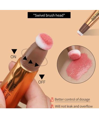 Liquid Blush Beauty Wand - Contouring Highlighter Bronzer Stick for Long Lasting Smooth Matte Finish - Lightweight Blendable Cream Stick (3Blush) - Buy Online on GoSupps.com