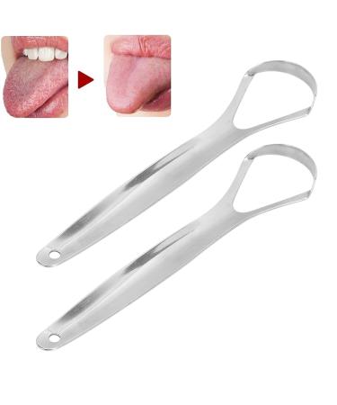 2 Stainless Steel Tongue Scrapers for Adults & Children | Reusable Portable Oral Care Tool - Buy Online on GoSupps.com