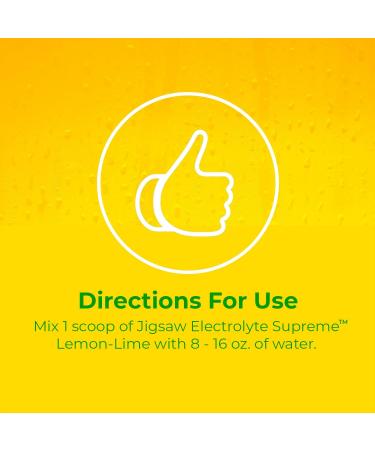 Jigsaw Health Electrolyte Supreme - Lemon Lime - 60 Servings of Electrolytes & Trace Minerals - International Shipping Available - Buy Online on GoSupps.com