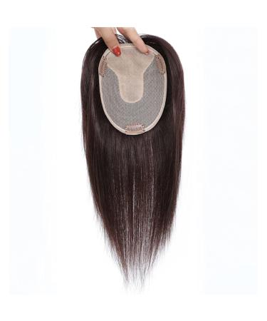 Natural Black 30 cm Clip-In Hairpiece Topper - 13 x 15 cm Crown Straight Human Hair Extension for Women - Buy Online on GoSupps.com