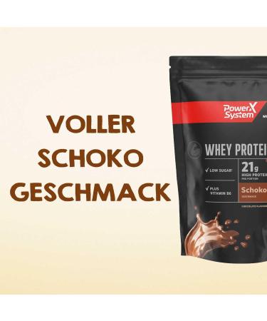 Power System Whey Protein Powder Chocolate 21g High Protein per Serving | 6 x 420g | International Shipping - Buy Online on GoSupps.com