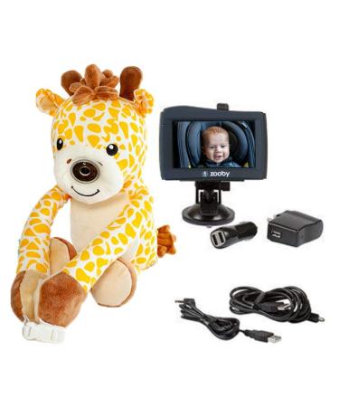 zooby kin Quick Glance Wireless Video Baby Monitor for Car, Home, Anywhere! Truly Portable Plush Animal Camera with 4.3" Hi-Definition Monitor Keeps Baby Always in View (Jordan Giraffe)