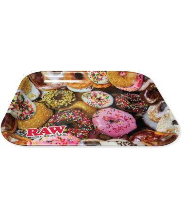Raw Delicious Doughnuts Metal Rolling Tray - Large 14x11 | Premium Rolling Tray - Buy Online on GoSupps.com