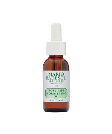 Mario Badescu Rose Hips Nourishing Oil for Combination  Dry and Sensitive Skin | Facial Oil that Moisturizes & Smoothes | Formulated with Rosehip Extract & Castor Oil| 1 FL OZ (Pack of 1)