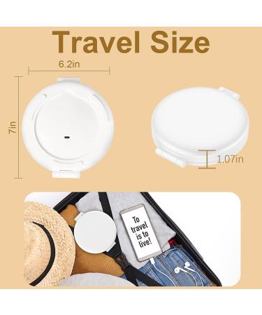 TOUCHFEEL Travel Mirror with Light - Double Sided Folding, 5X Magnifying, Rechargeable LED Vanity Mirror - 3 Color Lights, Adjustable Brightness - Buy Online on GoSupps.com