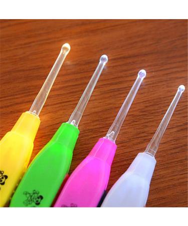 Yardwe LED Earpicks Spoon Flash Ear Wax Pick Remover Tool Ear Cleaner for Kids 4pcs (Random) - Buy Online on GoSupps.com