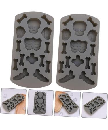 Alipis 2pcs Dessert Dark Molds Grey Bones Shape Cakes Baking Silicone Creative Skeleton Bone-Shaped Shaped - Buy Online on GoSupps.com