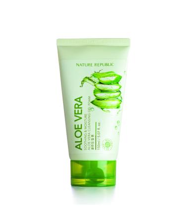 Nature Republic Soothing & Moisture Aloe Vera Cleansing Gel Foam  5.07 fl oz (150 ml)