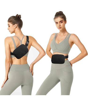 HVJCEZ Waterproof Crossbody Belt Bag | Adjustable Mini Waist Pack for Running, Hiking, and Travel - Black - Buy Online on GoSupps.com