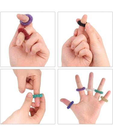 25 Finger Massage Rings & 2 Magnetic Acupressure Balls - Stress Relief & Sensory Therapy in 5 Colors - Buy Online on GoSupps.com