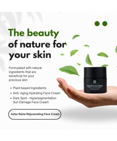 Aster Raine Rejuvenating Cream - Face Moisturizer Anti Aging for Women and Men with Astaxanthin Vitamin C Ceramide Peptides - Day & Night Cream for Eyes - Hydrating Facial Cream for Dry Skin - 1oz - Buy Online on GoSupps.com
