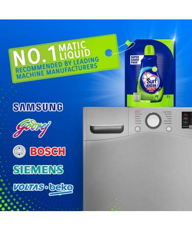 Buy Surf Excel Top Load Matic Liquid Detergent Pouch - 2L | International Shipping Available - Buy Online on GoSupps.com
