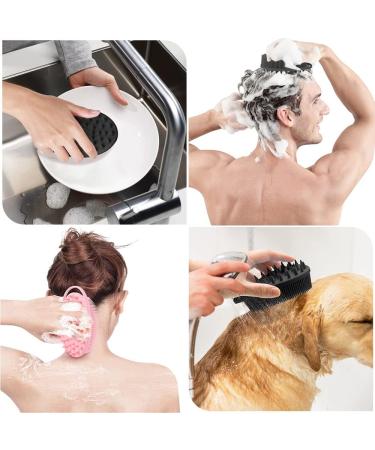 Benifile Exfoliating Silicone Body Scrubber Set | 2 Pack Soft Sud Scrub Loofah for Sensitive Skin | Lathers Well | Pink & Black - Buy Online on GoSupps.com