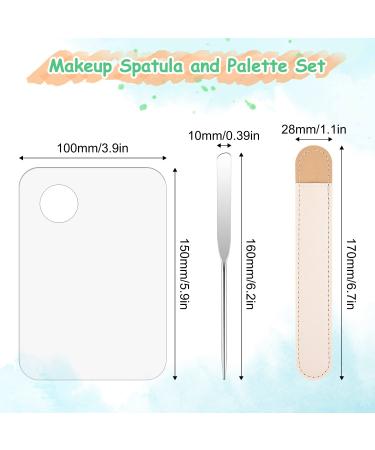 WXJ13 Makeup Spatula & Palette Set - 6 Pieces for Eye Shadow Nail Art & Foundation - Stainless Steel & Leather Covers - International Shipping Available - Buy Online on GoSupps.com