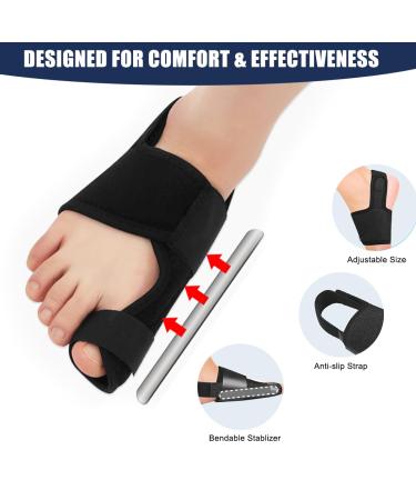 Buy Linxiu Hallux Valgus Correction Rail - Non-Slip Bunion Toe Spreader & Corrector Bandages (2 Pieces) for Day & Night Support - International Shipping Available - Buy Online on GoSupps.com
