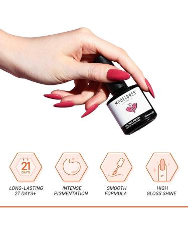 Modelones Fall Burgundy Dark Red Gel Nail Polish - 15ML Soak Off LED Color - Buy Online on GoSupps.com