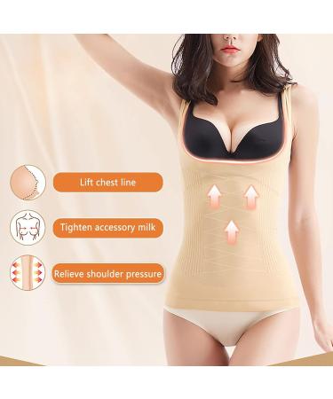Shop Women's Shapewear Bodice Camisole Top - Black & Beige Body Forming Vest XL-XXL | International Shipping - Buy Online on GoSupps.com