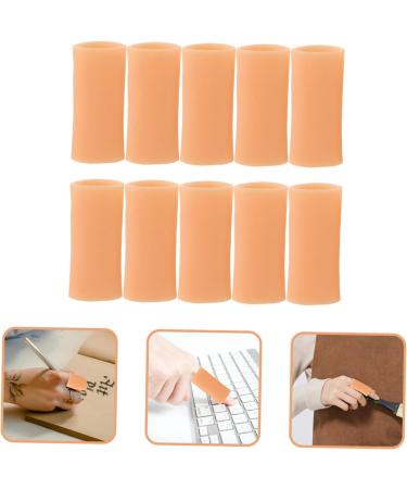 5 Pairs Finger Protector Sleeves - Joint Protection Covers for Finger Safety | Khaki Finger Covers - Buy Online on GoSupps.com