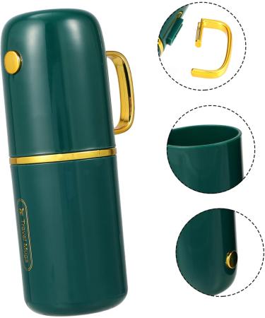Travel Toothbrush Storage Box & Organizer | Children's Toothbrush Holder Cup | Mouthwash Cups | Green PP Rack - 20.5x12x7CM - Buy Online on GoSupps.com