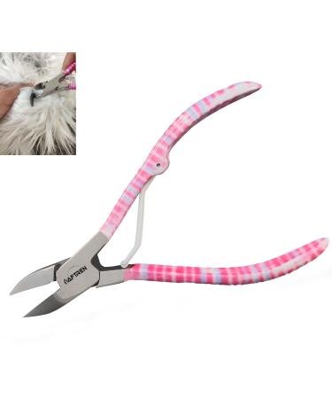 AFTREN Nail Clippers Stainless Steel Extra Sharp Nail Scissors Precise Cut Toenail Scissor Thick Nails Foot Care Nail Care Pedicure Nail Clippers Toenails Nail Trimmer (5.5 Pink)