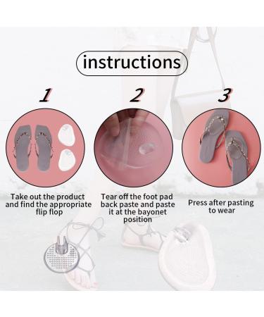 4 Pairs Non-Slip Metatarsal Pads for Thong Sandals - Ball of Foot Cushion Inserts - Buy Online on GoSupps.com