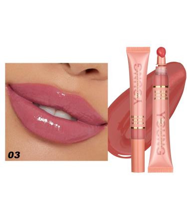 YOUNG VISION Hydrating Liquid Lipstick & Gloss Tint - Oil Infused Versatile Nude to Red Shades Cushion Applicators - Labial Liquido & Brillo Labial 03 - Sunset Glow | International Shipping Available - Buy Online on GoSupps.com
