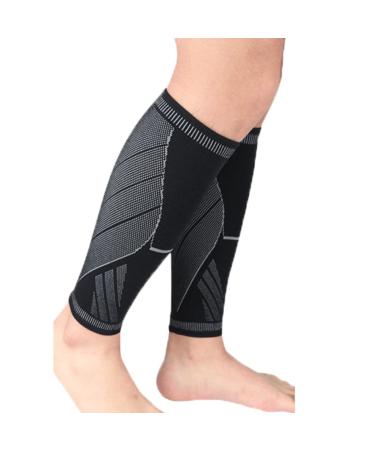 Calf Compression Sleeve Men And Women Wide Calf Sleeve Brace Compression Socks For Leg Support Shin Splint Pain Relief (Color : Black Size : X-Large) X-Large Black