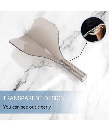 2pcs Hairspray Face Shield Reusable Plastic Salon Face Cover Protector Shield for Hair Spray Bang Cutting Hair dyeing(Transparent Gray) - Buy Online on GoSupps.com