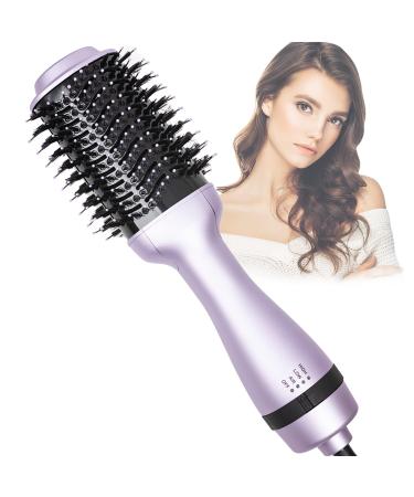 Hair Dryer Brush,Hot Air Brush, Blow Dryer bruch,One Step Hair Dryer and Volumizer with Salon Negative Ionic for Straightening, Professional Brush Hair Dryers for Men and Women (Purple)