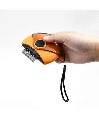 Precorn 3-in-1 Pet Brush for Cats | Orange Long & Short-Haired Grooming Tool | Massage & Fur Care Hair Remover - Buy Online on GoSupps.com