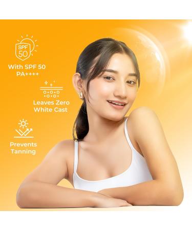 Pu.re Origin Kor.ean Vitamin C Light Gel Sunscreen with SPF 50 & PA++++|| Suitable for Oily Dry & Combination Skin | Broad Spectrum Non-sticky & Lightweight Brightens Skin & Prevents Tan | 50ml - Buy Online on GoSupps.com