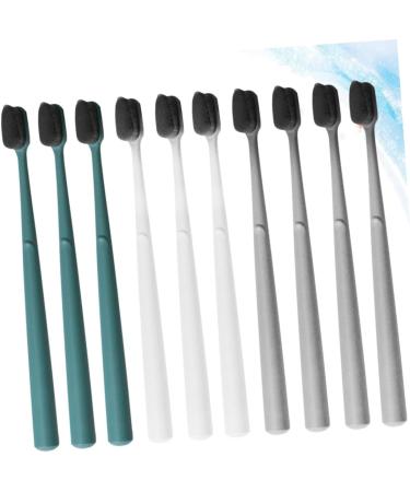 Eco-Friendly Interdental Toothbrush - Hapinary 10-Pack Charcoal Bristle Adult Toothbrush for Effective Cleaning - Buy Online on GoSupps.com