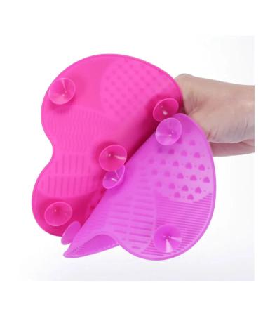 Silicone Brush Cleaner Mat - Makeup Cleaning Gel for Foundation Brushes - Pink Scrubber Pad - Buy Online on GoSupps.com