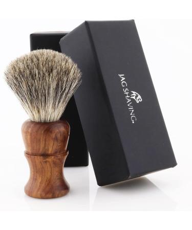 JAG Sustainable Shaving Razor Set - 4-Part Wood Razor Kit with Hair Brush Blades Stand & Leather Bag - Perfect for Eco-Friendly Grooming - Buy Online on GoSupps.com