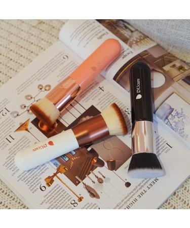DUCare Flat Top Kabuki Foundation Brush - Professional Synthetic Makeup Tool for Liquid, Mineral Powder & Blending - Pink - Buy Online on GoSupps.com