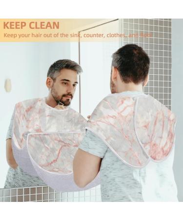 Beard Bib Apron - Non-Stick Waterproof Hair Catcher for Men | Perfect Grooming Cape for Shaving & Trimming - Vintage Marbles Design - Buy Online on GoSupps.com