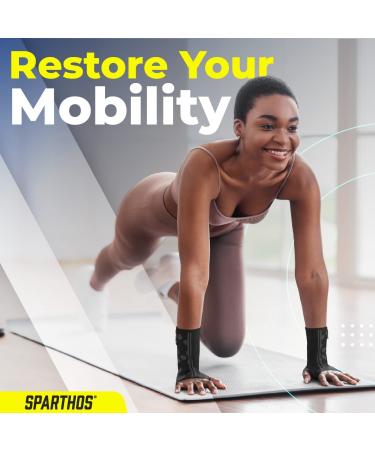 Sparthos Wrist Support Sleeves (Pair) - Medical Compression for Carpal Tunnel Relief - Breathable Wrist Brace for Men and Women - Medium Midnight Black - Buy Online on GoSupps.com