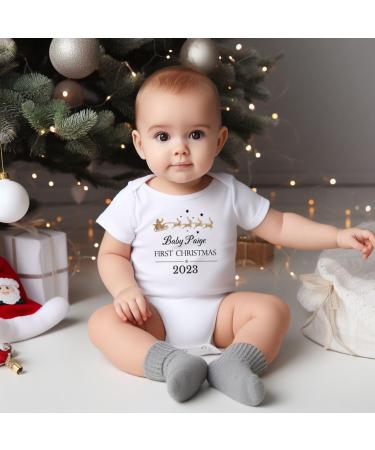 My 1st Christmas Outfit - Personalised Baby Grows for Boys & Girls 3-6 Months | Baby's First Xmas Gift Ideas - Buy Online on GoSupps.com