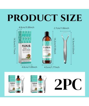 D'Huile de Noix de Coco 2pcs Huile de Noix de Coco Bain de Bouche L'Huile de Noix de Coco Huile de Menthe Poivr E Bain de Bouche L'Huile Blanchissante Rince-Bouche L'Huile de Menthe - Buy Online on GoSupps.com
