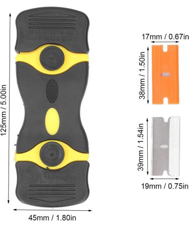 Razor Scraper 2 in 1 Tool - Easy Operation Metal & Plastic Blades for Boats (Black & Yellow) | International Shipping - Buy Online on GoSupps.com