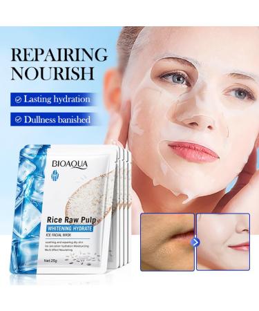 Plant-Based Rice Mask - Gently Exfoliating & Moisturizing Sheet Masks for Glowing Skin | 30-Piece Skin Care Set - Buy Online on GoSupps.com