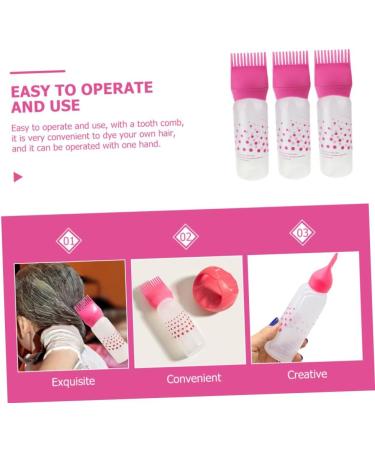 ERINGOGO 3 pi ces Flacon Applicateur pour Coloration et Soin des avec Peigne Int gr Bouteille Doseuse Rose Gradu e pour Huile Capillaire Teinture et Permanente Facile Utiliser - Buy Online on GoSupps.com